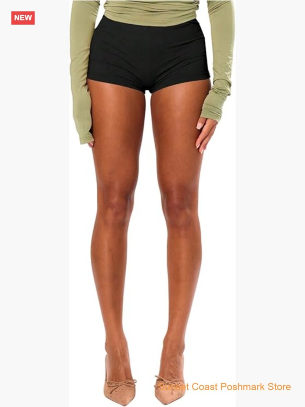 Women's Low Rise Booty Shorts Y2K Sexy Skinny Micro Mini Lace Up Side